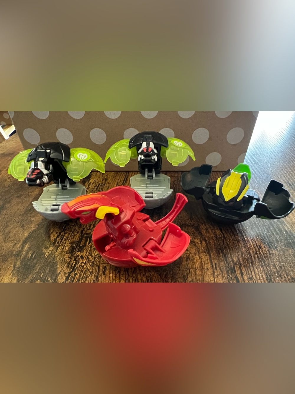Lot of 4 McDonalds happy meals Bakugan push button toys